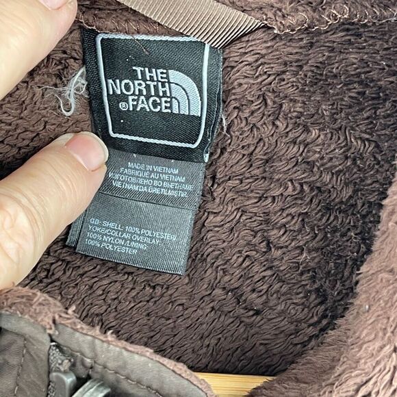 The North Face Brown Denali Full Zip Fleece Fuzzy Plush Coat Jacket Size Large - Picture 3 of 5